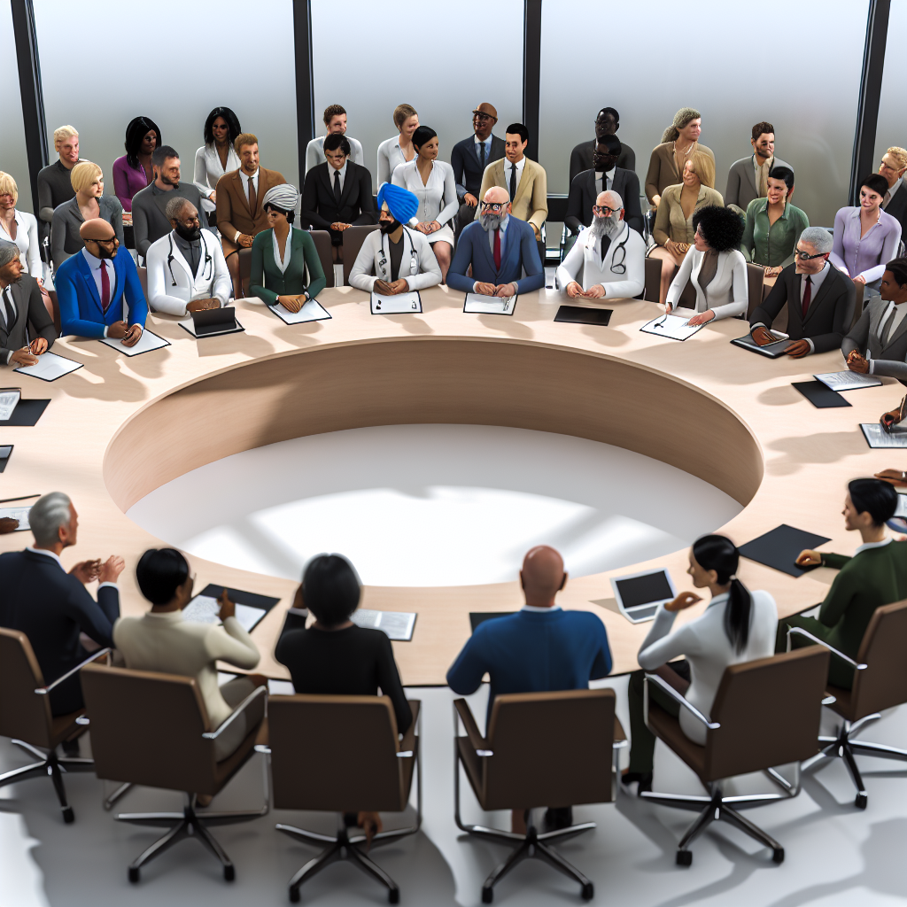 Group of professionals having a meeting in conference room